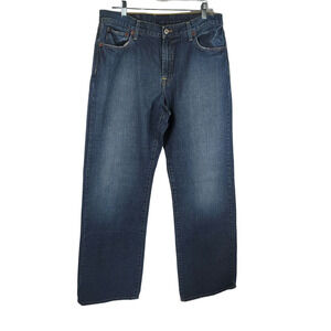 Lucky Brand Medium Wash Lightly Distressed Men's Straight Leg Jeans 34